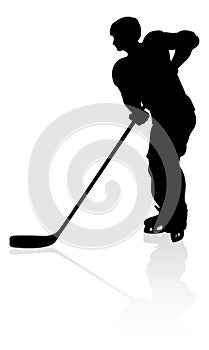 Hokej hráč silueta 
