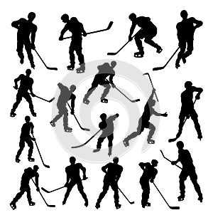 Hockey Player Silhouettes