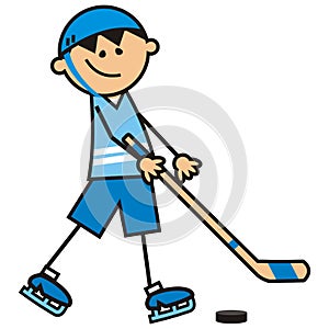 Hockey player, vector icon
