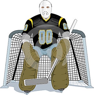 Hockey Player Vector Illustration