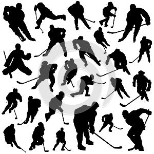 Hockey players vector photo