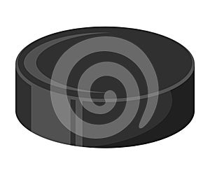 Hockey puck flat icon. Vector illustration. Eps
