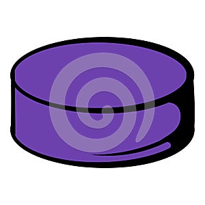 Hockey puck icon, icon cartoon