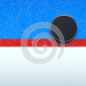 Hockey puck on line