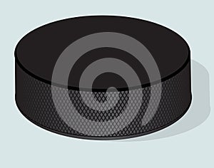 Hockey puck. Vector realistic illustration.