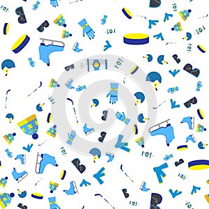 Hockey seamless pattern