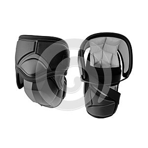 Hockey Shin Pads on white. 3D illustration