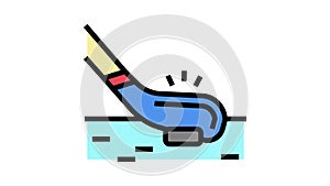 hockey sport game color icon animation