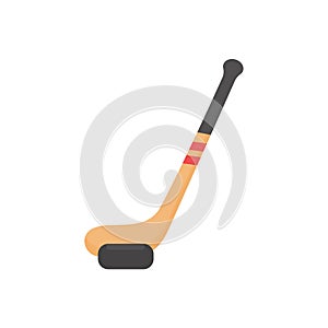 hockey stick and ball Equipment for playing sports on ice