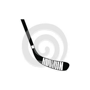 Hockey stick black simple icon