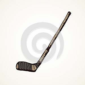 Hockey stick. Vector drawing