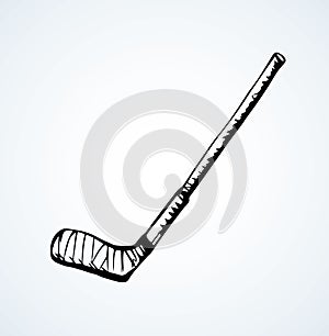 Hockey stick. Vector drawing