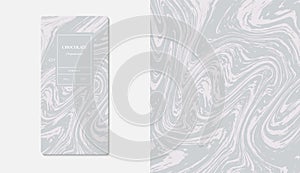 Hocolate packaging marble. Marble collection abstract liquid pattern texture. Trendy luxury product branding template