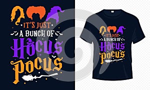 Hocus Pocus I Need Wine to Focus - Happy Halloween t-shirt design vector. Wine t-shirt design for Halloween day.