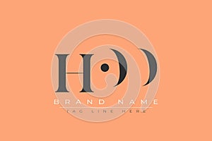 HOD abstract letter logo design
