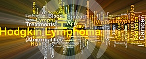 Hodgkin lymphoma background concept glowing photo