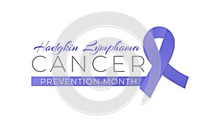 Hodgkin Lymphoma Cancer Awareness Month Isolated Logo Icon Sign