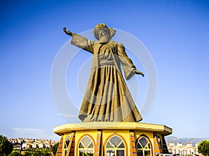 Hodja statue turning dervish praying bearded turbananed