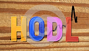 HODL is a misspelling of HOLD in the context of cryptocurrency t photo