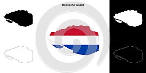 Hoeksche Waard outline map
