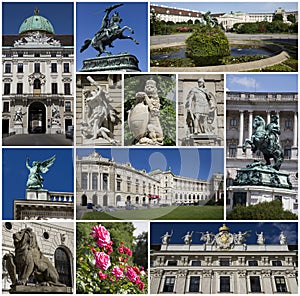 Hofburg Palace collage, Vienna, Austria