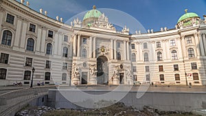 Hofburg palace timelapse hyperlapse in Vienna, Austria. photo