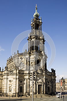 The hofkirche in Dresden