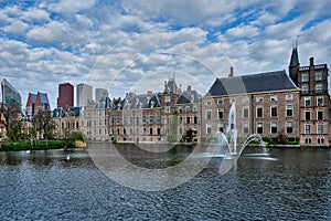 Hofvijver lake and Binnenhof , The Hague