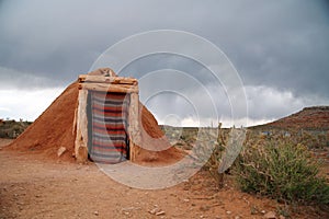 Hogan -Navajo native indian house, USA