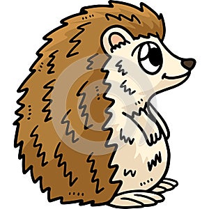 Hoglet Cartoon Colored Clipart Illustration