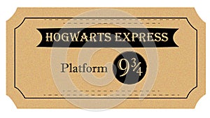 Hogwarts Express ticket for one way travel. photo