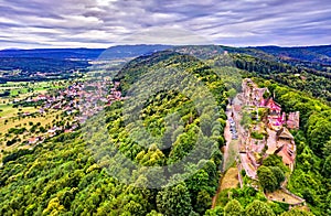 Hohbarr Castle in the Vosges Mountains - Bas-Rhin, Alsace, France