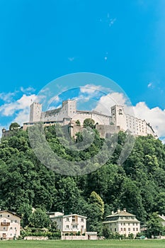 Hohensalzburg Castle (Festung Hohensalzburg) at Salzburg, Austri