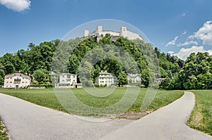 Hohensalzburg Castle (Festung Hohensalzburg) at Salzburg, Austri