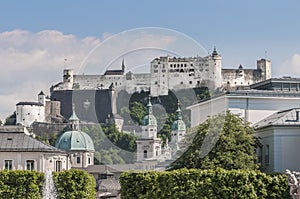 Hohensalzburg Castle (Festung Hohensalzburg) at Salzburg, Austri