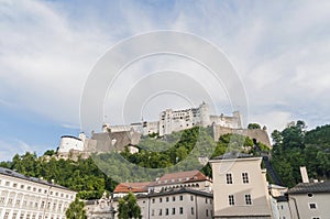 Hohensalzburg Castle (Festung Hohensalzburg) at Salzburg, Austri