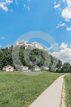 Hohensalzburg Castle (Festung Hohensalzburg) at Salzburg, Austri