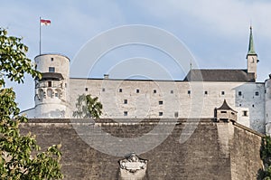 Hohensalzburg Castle (Festung Hohensalzburg) at Salzburg, Austri