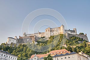 Hohensalzburg Castle (Festung Hohensalzburg) at Salzburg, Austri