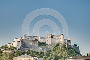 Hohensalzburg Castle (Festung Hohensalzburg) at Salzburg, Austri