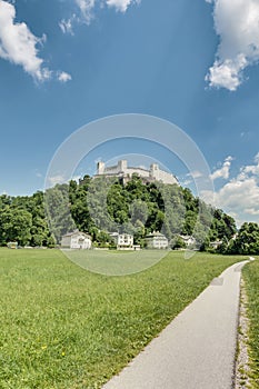 Hohensalzburg Castle (Festung Hohensalzburg) at Salzburg, Austri