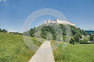 Hohensalzburg Castle (Festung Hohensalzburg) at Salzburg, Austri