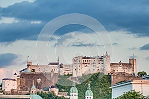 Hohensalzburg Castle (Festung Hohensalzburg) at Salzburg, Austri