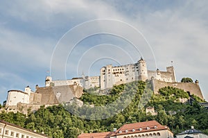 Hohensalzburg Castle (Festung Hohensalzburg) at Salzburg, Austria