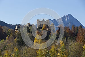 Hohenschwangau Castle, Bavaria, in autumn