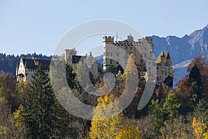 Hohenschwangau Castle, Bavaria, in autumn