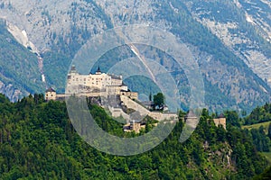 Hohenwerfen castle in Austra, panoramic view