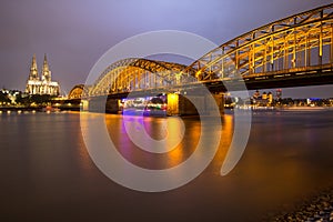 Hohenzollern Bridge and Cologne Cathedral, Cologne, Germany