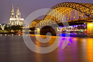 Hohenzollern Bridge and Cologne Cathedral, Cologne, Germany