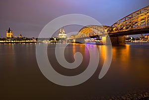 Hohenzollern Bridge and Cologne Cathedral, Cologne, Germany